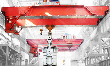 Double Girder 5 ton Ladle Overhead Crane for Steel Mill