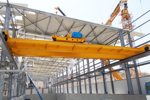 QDX series European type 5 Ton Double Girder Overhead Crane with open winch trolley