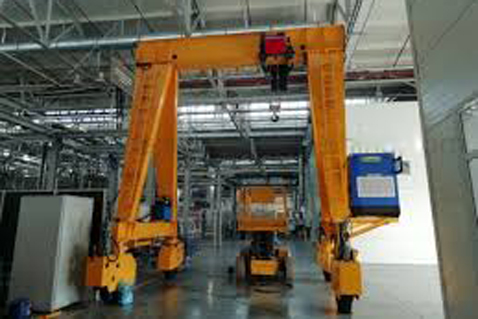 Single girder gantry crane with european type wire rope hoist