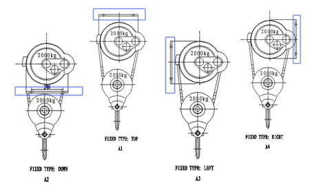 Wire rope electric hoist drawing