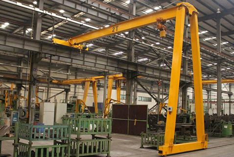 Single Girder Semi Gantry Crane with Chain Hoist