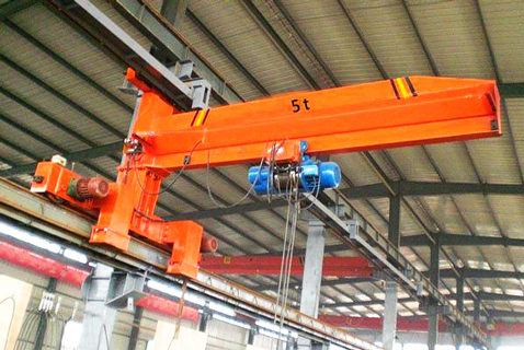 Wall mounted traveling jib crane with european type wire rope hoist