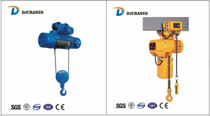 chain hoists vs. rope hoist