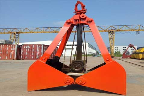 Single rope clamsheel grab bucket 