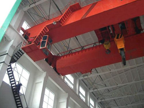 double girder overhead crane with two hook blocks