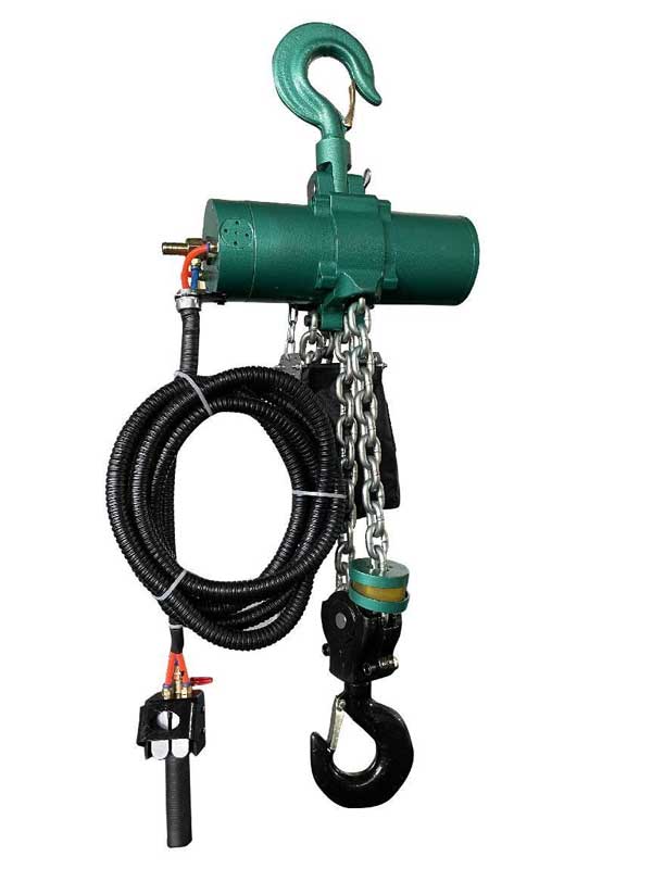 fixed air chain hoist with hook