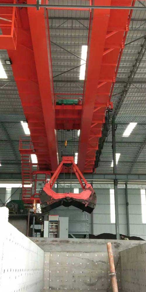 grab bucket of double girder grab crane