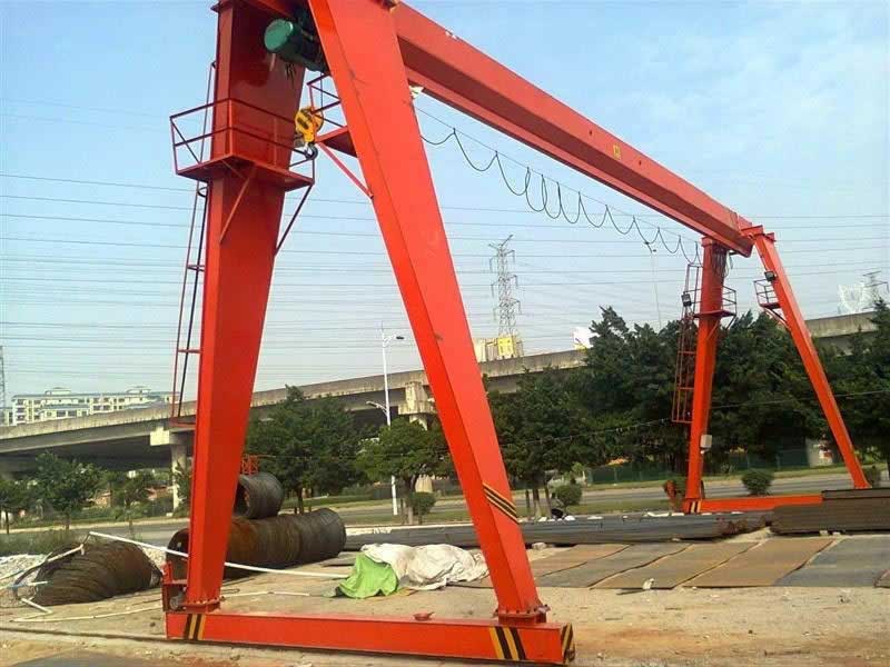 single girder goliath crane with electric trolley hoist