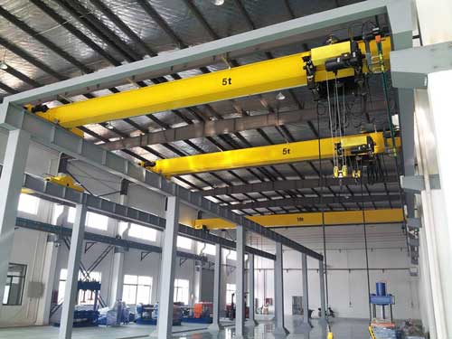 5 ton and 10 ton European single girder overhead cranes for sale