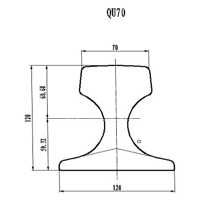 QU70 crane rail drawing